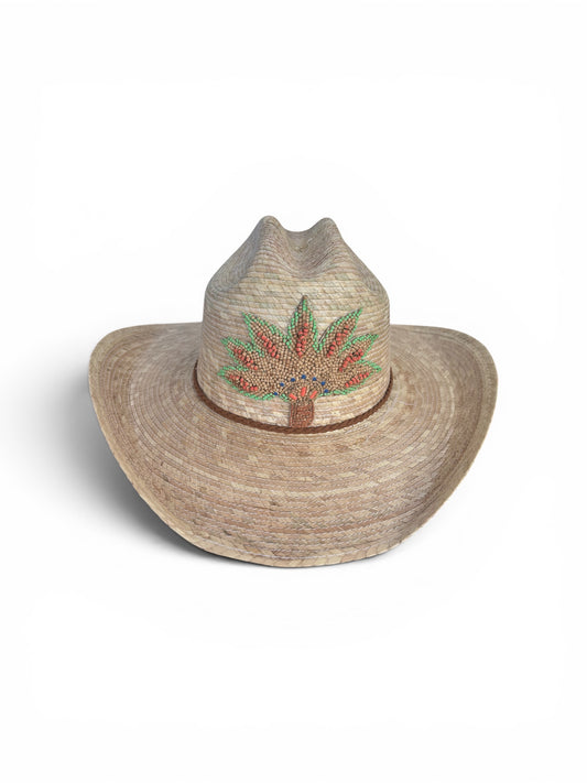 Southwestern Beaded Fine Palm Hat