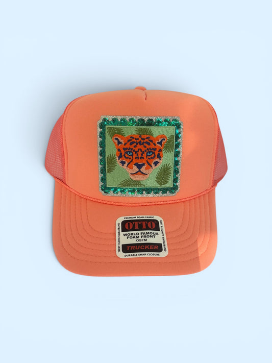 Coral Tiger Hat